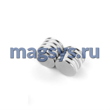Магнит неодимовый диск 7х1 мм N35 никель