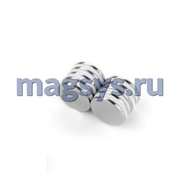 Магнит неодимовый диск 7х1 мм N35 никель