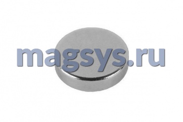 Магнит неодимовый диск 18х10 мм N38 никель