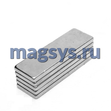 Магнит неодимовый блок 64х15х3 мм N38H цинк