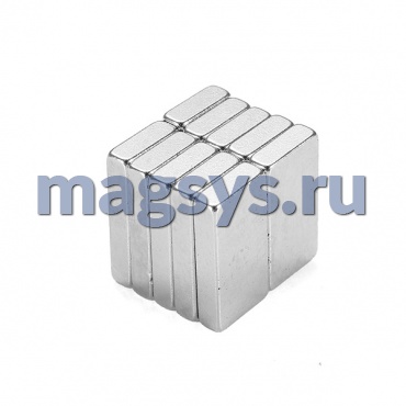 Магнит неодимовый блок 12х8х5 мм N38 никель
