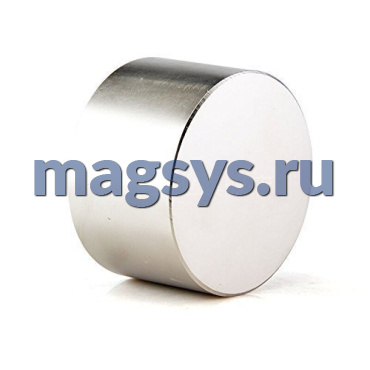 Магнит неодимовый диск 40х20 мм N35 никель
