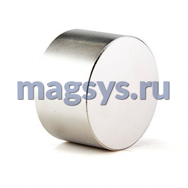 Магнит неодимовый диск 40х20 мм N38 никель