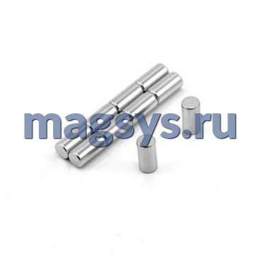 Магнит неодимовый диск 4х10 мм N50 никель