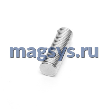 Магнит неодимовый диск 8х1 мм N35 никель