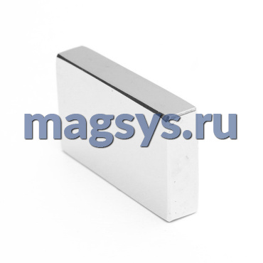 Магнит неодимовый блок 15х8х1 мм N38 никель