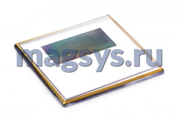 Акриловая заготовка 100х100 мм магнит с тиснением (золото)