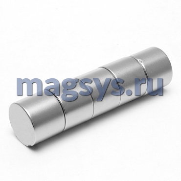 Магнит неодимовый диск 8х5 мм N35 никель