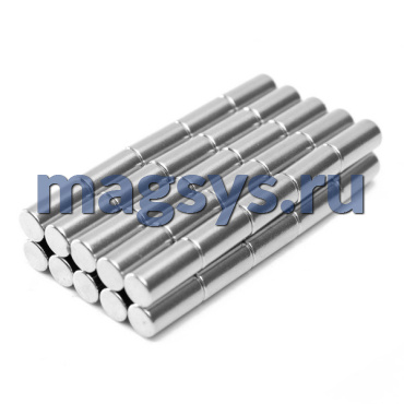 Магнит неодимовый диск 7х10 мм N35 никель