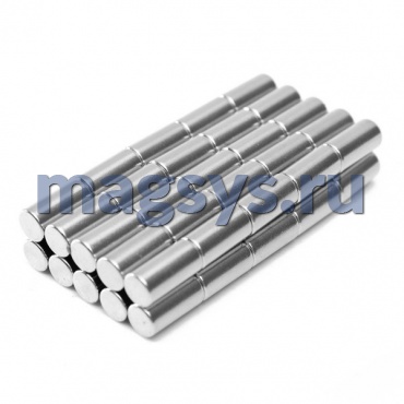 Магнит неодимовый диск 7х10 мм N35 никель