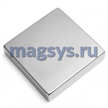 Магнит Самарий - Кобальт (SmCo) 40.5х40.5х4.4 мм Блок