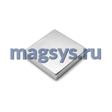 Магнит неодимовый блок 6.5х6.5х2.5 мм N28 UH никель