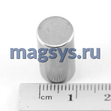 Магнит неодимовый диск 12х10 мм N35 никель