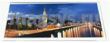 Акриловая заготовка 133х60 мм магнит с тиснением (серебро)