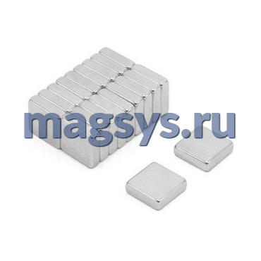 Магнит неодимовый блок 5х5х3 мм N35 никель