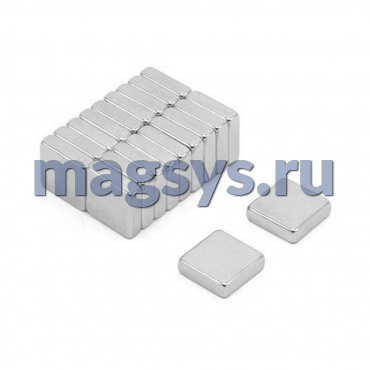 Магнит неодимовый блок 5х5х3 мм N35 никель