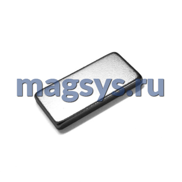 Магнит неодимовый блок 10х5х1 мм N38 никель