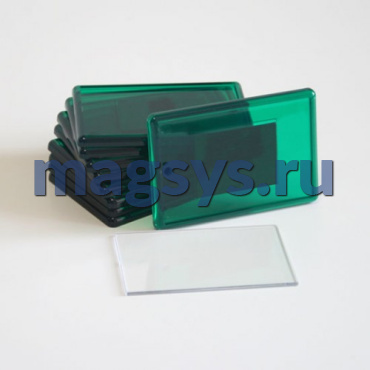 Акриловая заготовка 52х77 мм магнит зеленая