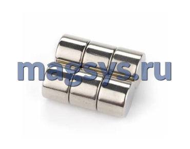 Магнит неодимовый диск 20х20 мм N45 никель