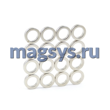 Магнит неодимовый кольцо 10х5х1 мм N35 никель