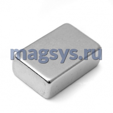 Магнит неодимовый блок 10х6х4 мм N38 никель
