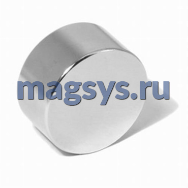 Магнит неодимовый диск 30х10 мм N38 никель
