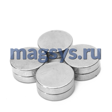 Магнит неодимовый диск 8х4 мм N35 никель