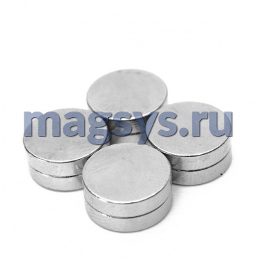 Магнит неодимовый диск 8х4 мм N35 никель