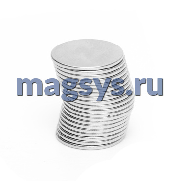 Магнит неодимовый диск 10х1.2 мм N35 цинк
