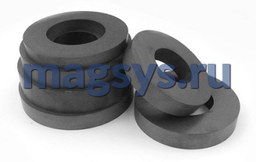 Магнит феррит  кольцо 22х12х5 мм