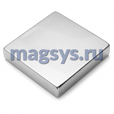 Магнит неодимовый блок 8.5х8.5х2.5 мм N40S никель