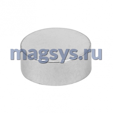 Магнит неодимовый диск 30х15 мм N38 никель