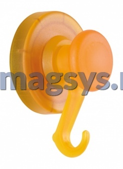 Магнитный крючок Magnetoplan для пальто. d=68 мм. 20 кг. оранжевый