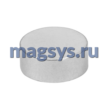 Магнит неодимовый диск 40х10 мм N35 никель