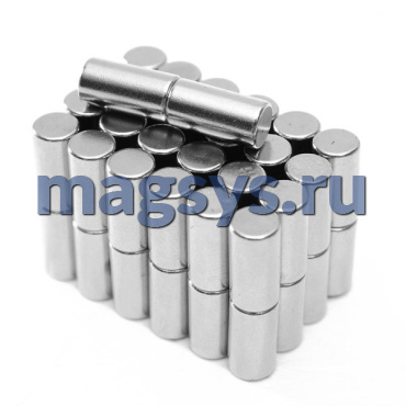 Магнит неодимовый диск 5х16 мм N35 никель