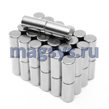 Магнит неодимовый диск 5х16 мм N35 никель