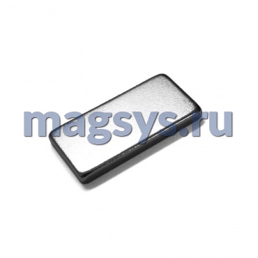 Магнит неодимовый блок 15х4х2 мм N38 никель